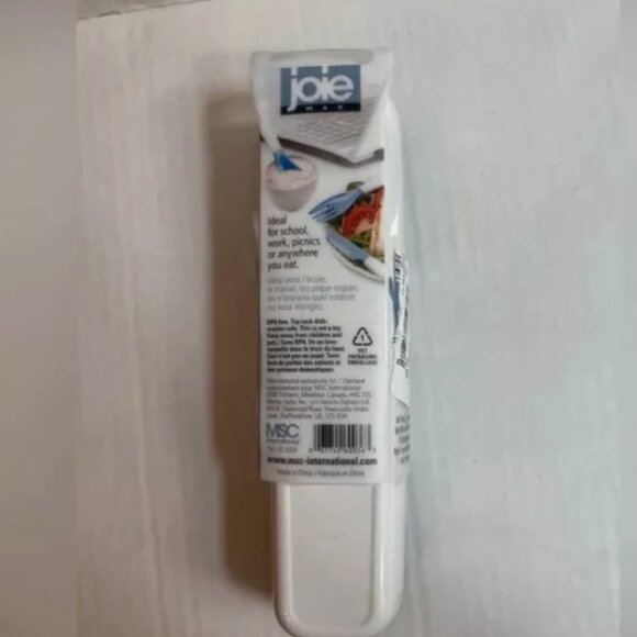 Joie MSC- White/Blue Cutlery On The Go - 1 Spoon, Fork, Knife & Case - Picture 2 of 3